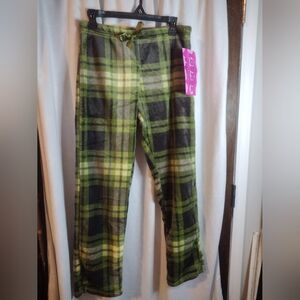 New, Plaid Fleece Lounge Pants, PJ